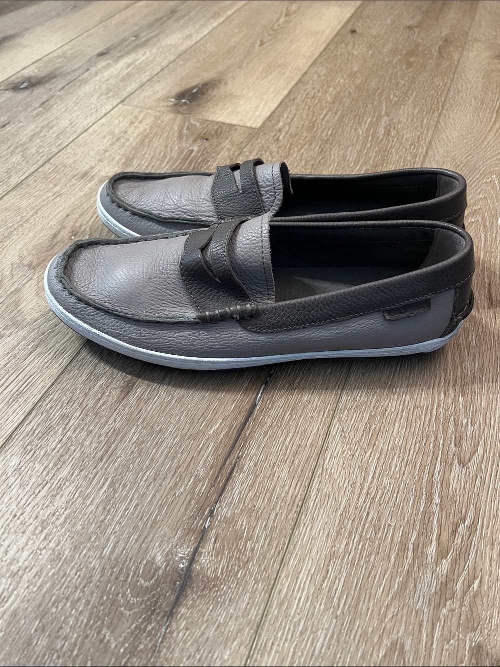 Cole Haan - Pinch Road Trip Weekender Men's Two-Tone Gray Slip-On Penny Loafers